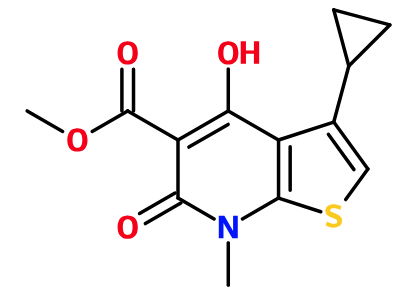 (image for) MCYM0978 Methyl 3-cyclopropyl-4-hydroxy-7-methyl-6-oxo-6,7-dihydrothieno[2,3-b]pyridine-5-carboxylate